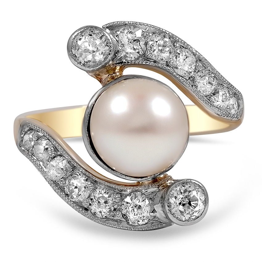 Art Nouveau Pearl Vintage Ring