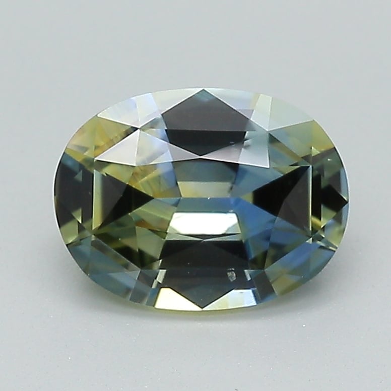 8.2x6.2mm Parti-Color Oval Sapphire