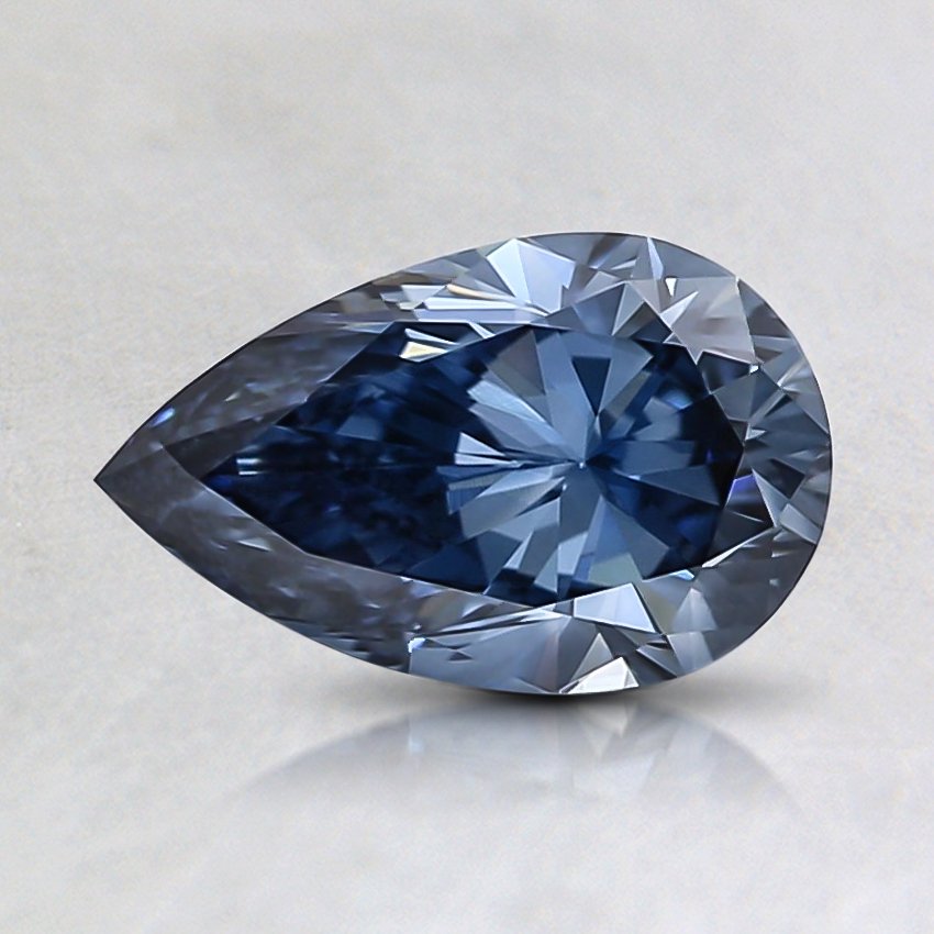 0.82 Ct. Fancy Vivid Blue Pear Lab Grown Diamond