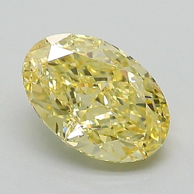 1.12 Ct. Fancy Intense Yellow Oval Lab Grown Diamond