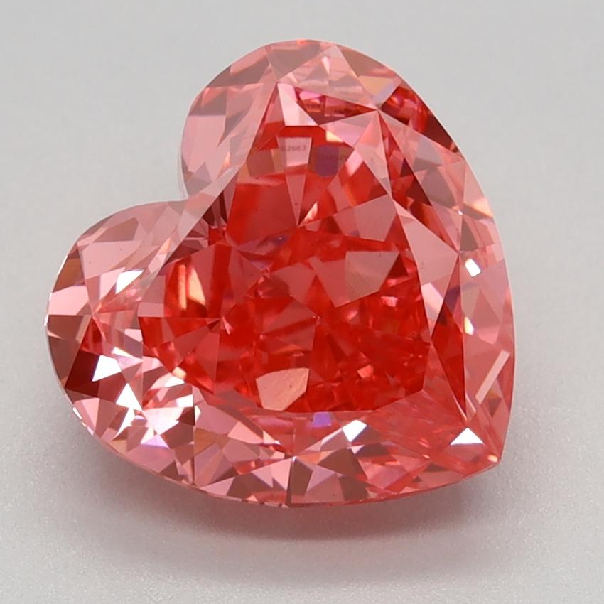 3.17 Ct. Fancy Vivid Pink Heart Lab Grown Diamond
