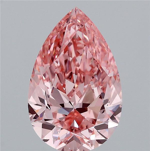 3.13 Ct. Fancy Vivid Pink Pear Lab Grown Diamond