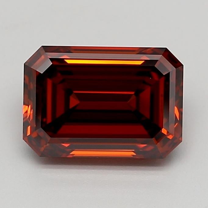 3.00 Ct. Fancy Deep  Orange Emerald Lab Grown Diamond