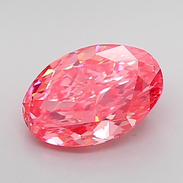 2.69 Ct. Fancy Vivid Pink Oval Lab Grown Diamond