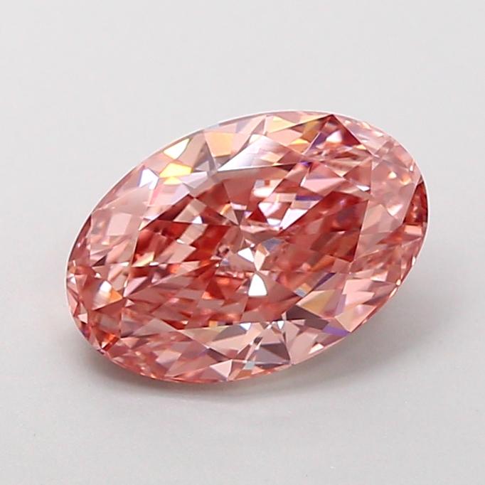 1.73 Ct. Fancy Intense Brownish Pink Oval Lab Grown Diamond