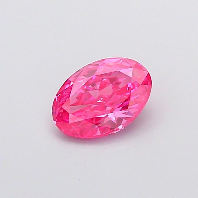 1.08 Ct. Fancy Vivid  Pink Oval Lab Grown Diamond