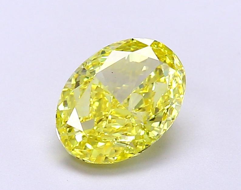 1.52 Ct. Fancy Vivid  Yellow Oval Lab Grown Diamond
