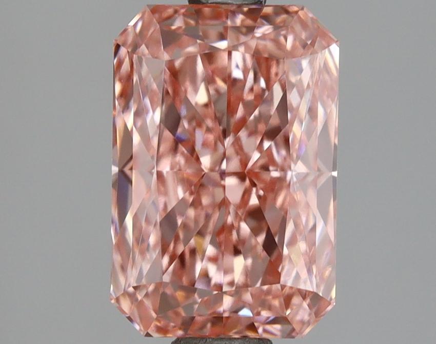 2.18 Ct. Fancy Vivid  Pink Radiant Lab Grown Diamond
