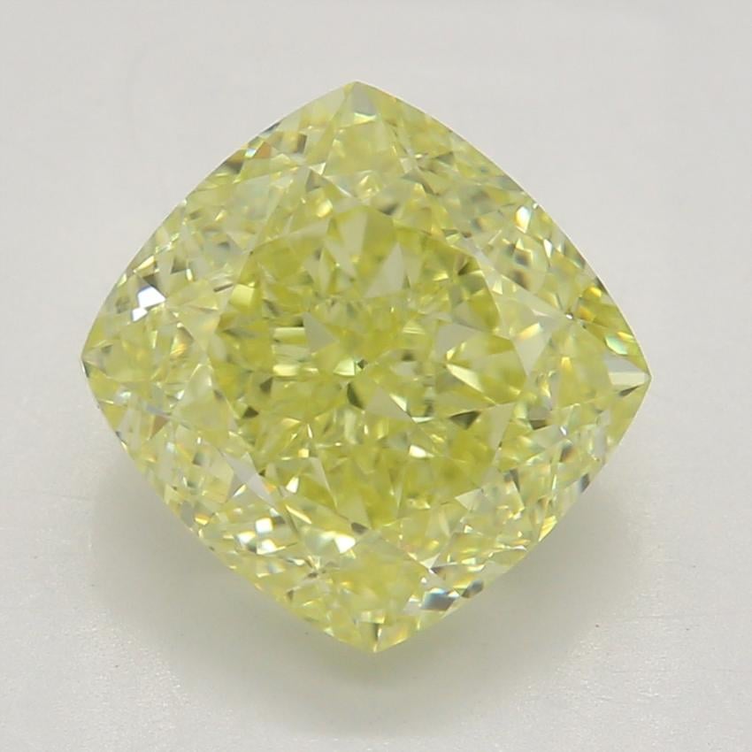 2.01 Ct. Fancy Intense Yellow Cushion Diamond