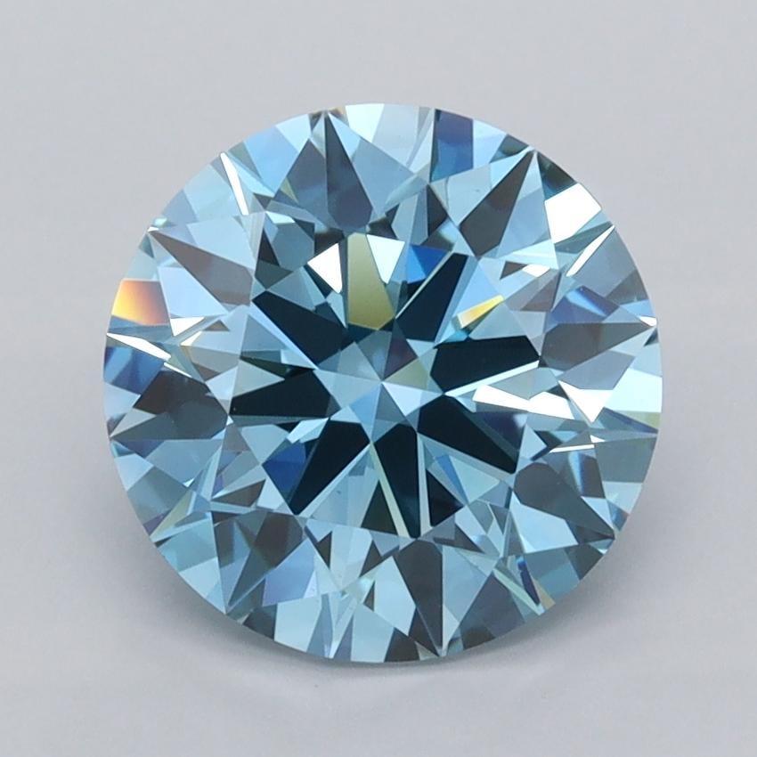 2.50 Ct. Fancy Vivid  Blue Round Lab Grown Diamond