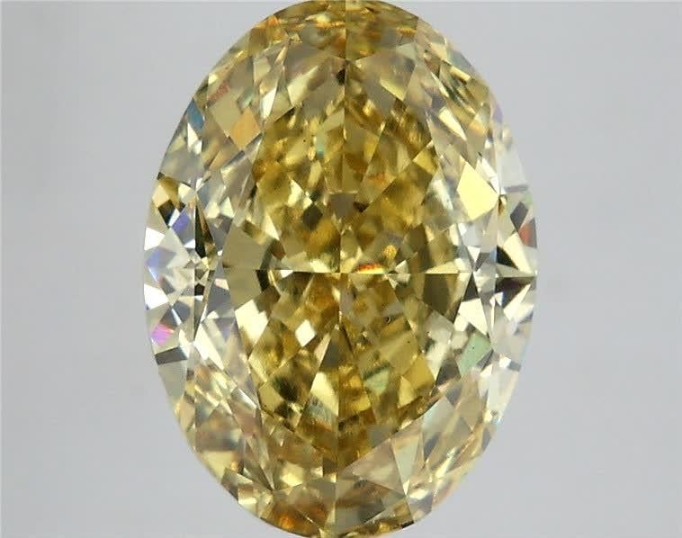 5.58 Ct. Fancy Intense Yellow Oval Lab Grown Diamond