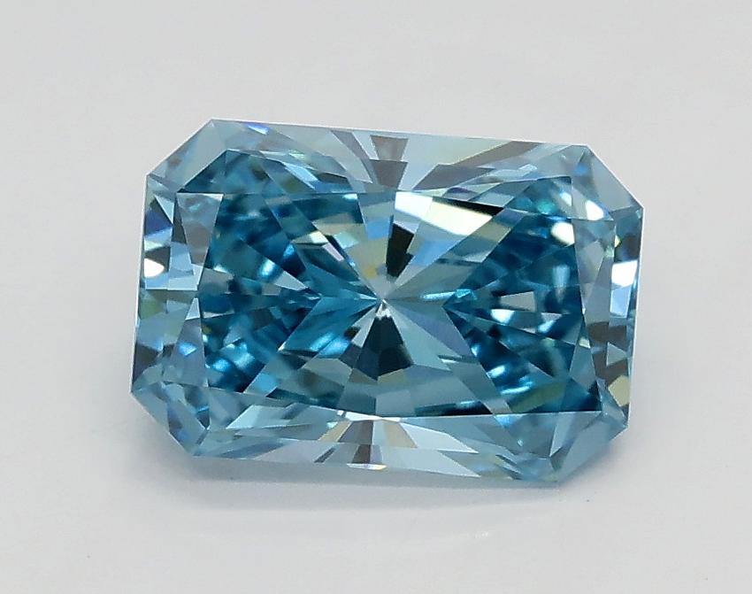 1.23 Ct. Fancy Vivid Blue Radiant Lab Grown Diamond