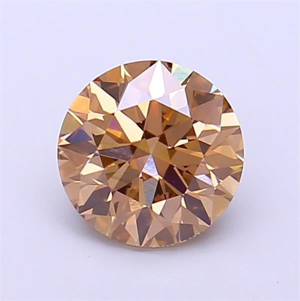 1.23 Ct. Fancy Light Brown Round Lab Grown Diamond