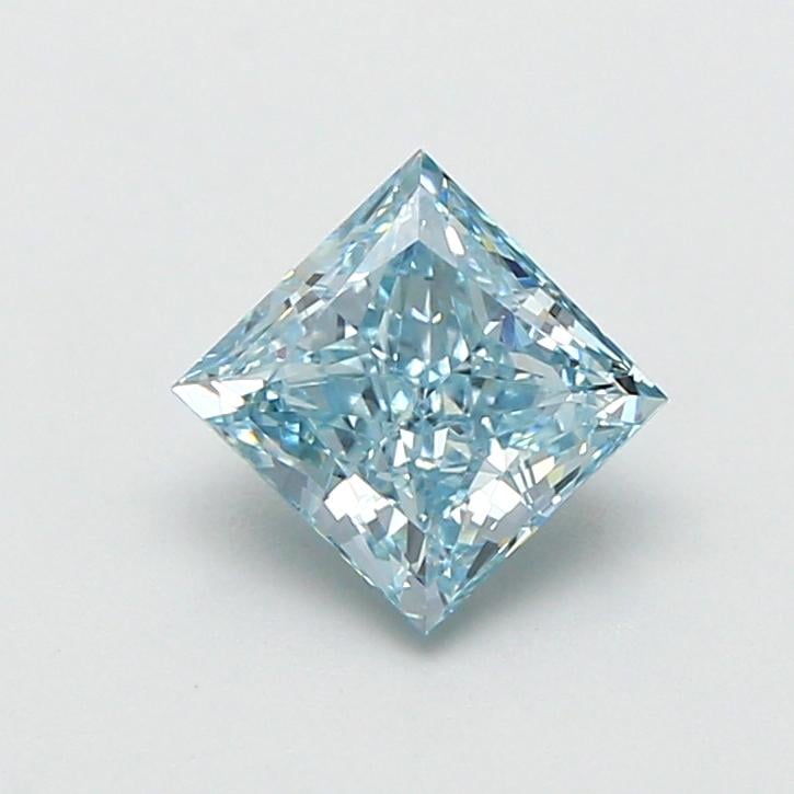 1.02 Ct. Fancy Vivid  Blue Princess Lab Grown Diamond