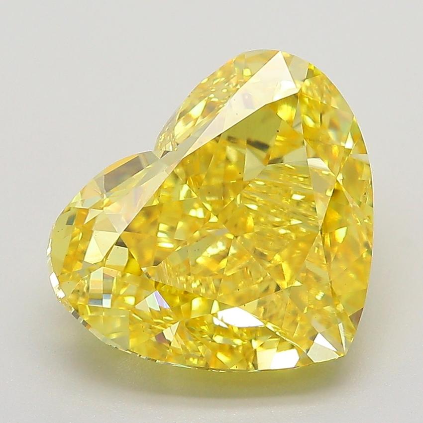 6.01 Ct. Fancy Vivid  Yellow Heart Lab Grown Diamond