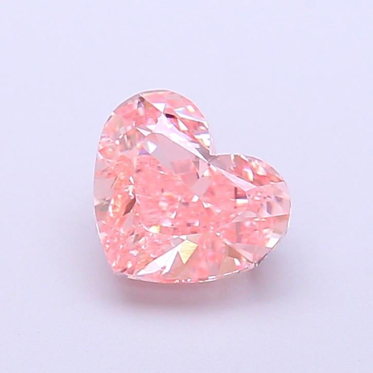 1.52 Ct. Fancy Vivid  Pink Heart Lab Grown Diamond