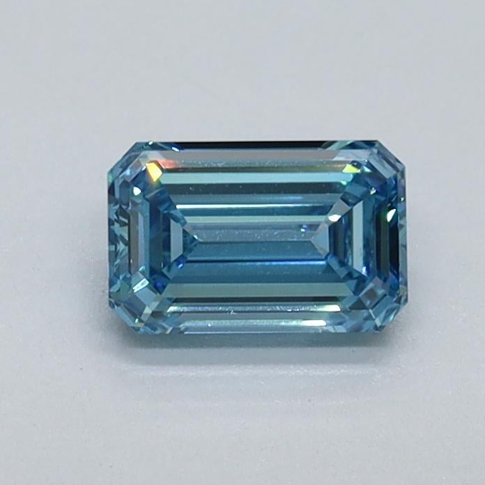 0.51 Ct. Fancy Vivid Malibu Blue Emerald Lab Grown Diamond