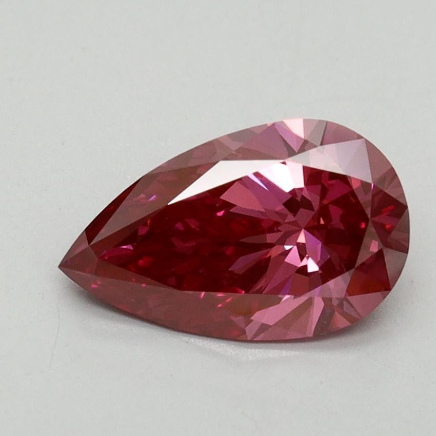 1.24 Ct. Fancy Vivid Red Pear Lab Grown Diamond