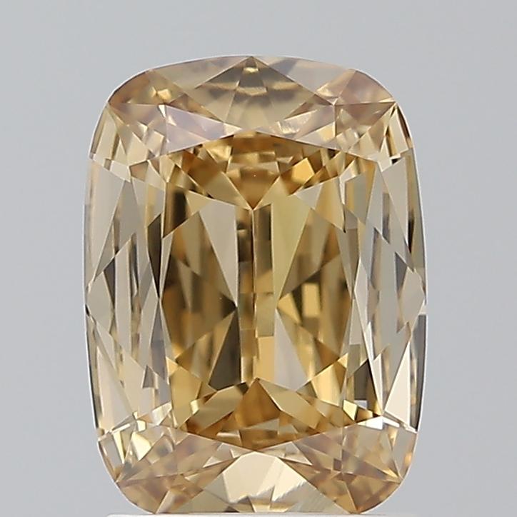 1.53 Ct. Fancy  Brown-Yellow Cushion Diamond