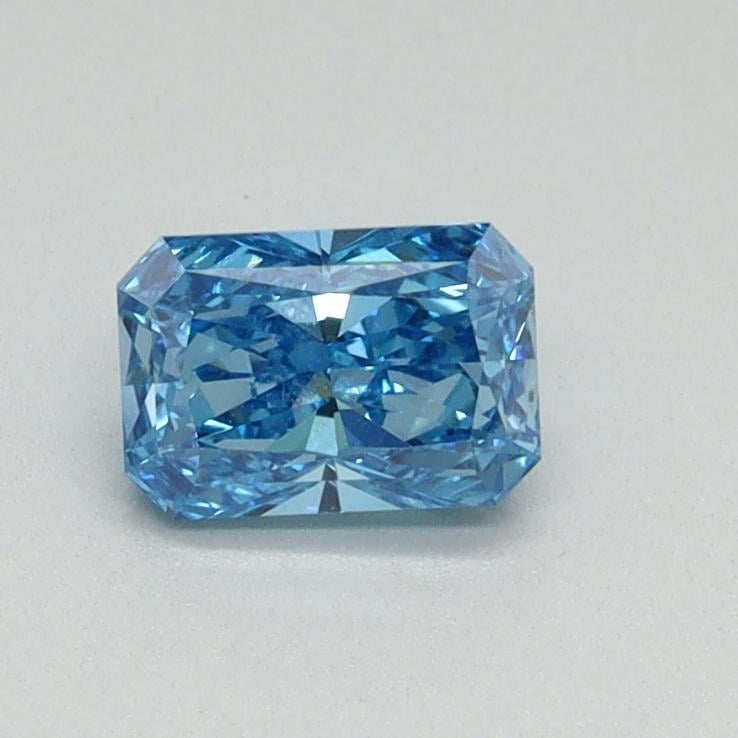0.51 Ct. Fancy Vivid Malibu Blue Radiant Lab Grown Diamond