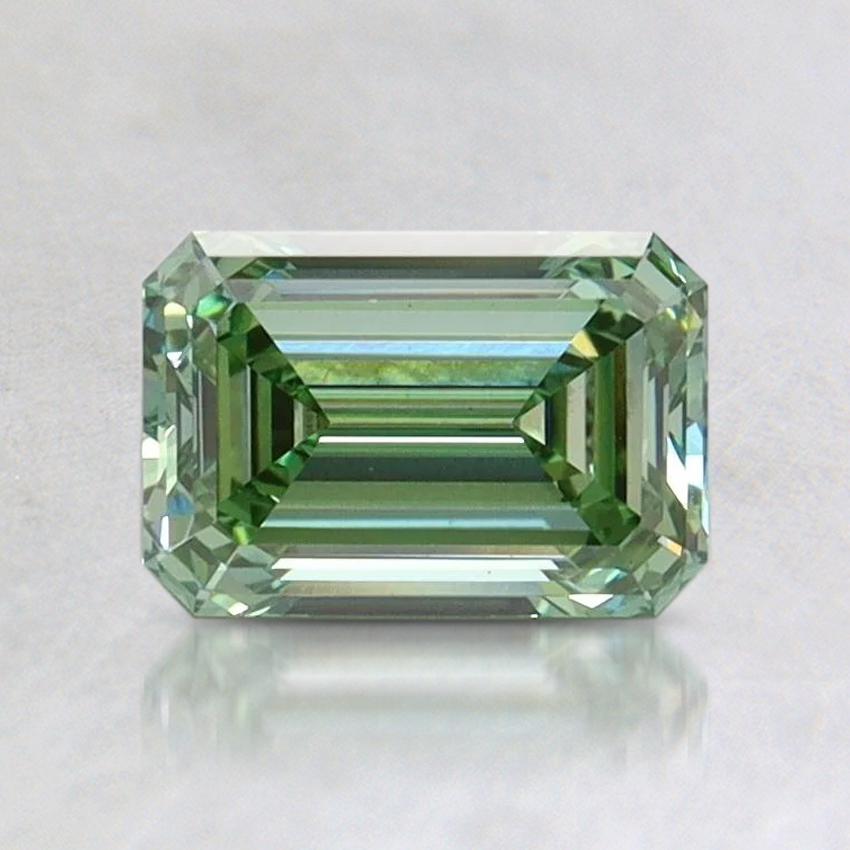 0.95 Ct. Fancy Vivid Pacific Green Emerald Lab Grown Diamond, top view