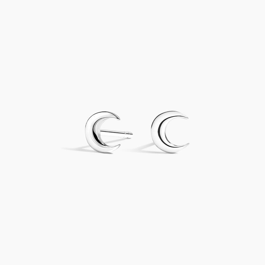 Gothic Style Black & Silver Crescent Moon Dangle Earrings For Women, Y2k  Trend | SHEIN