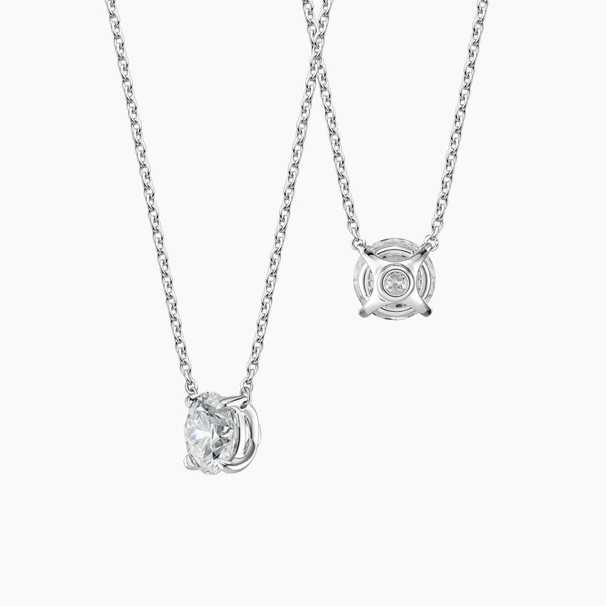 18K White Gold Perfect Solitaire Lab Diamond Pendant (1 ct. tw.)