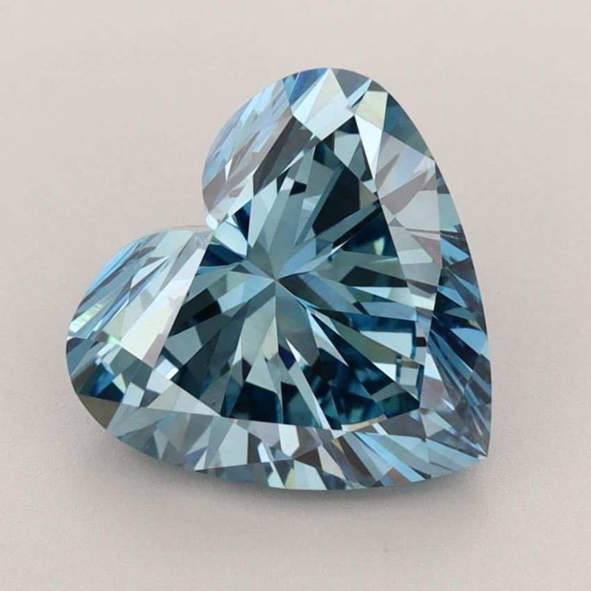 3.38 Ct. Fancy Vivid Blue Heart Lab Grown Diamond