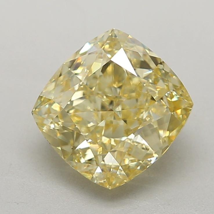 2.50 Ct. Fancy Intense Yellow Cushion Lab Grown Diamond