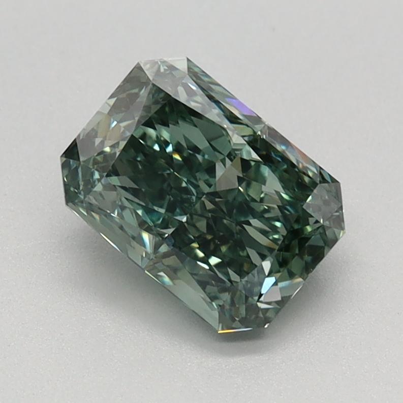 1.06 Ct. Fancy Vivid Green Radiant Lab Grown Diamond