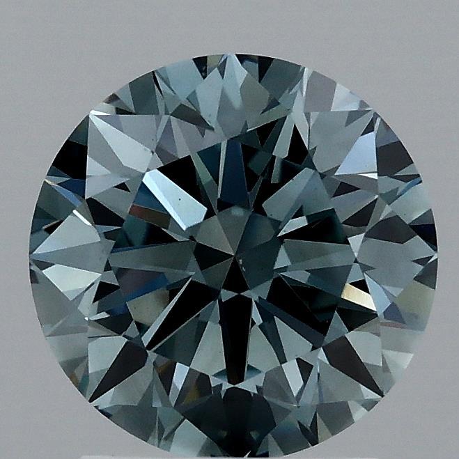1.98 Ct. Fancy Vivid Blue Round Lab Grown Diamond