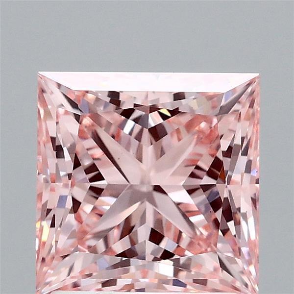 2.05 Ct. Fancy Vivid Pink Princess Lab Grown Diamond