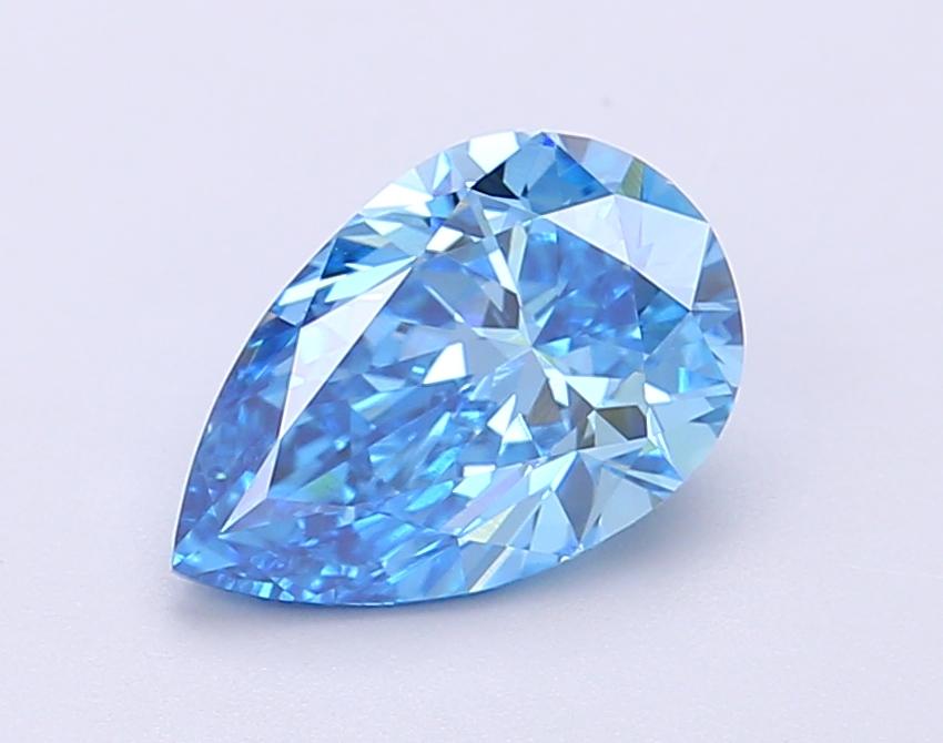 1.65 Ct. Fancy Vivid Blue Pear Lab Grown Diamond