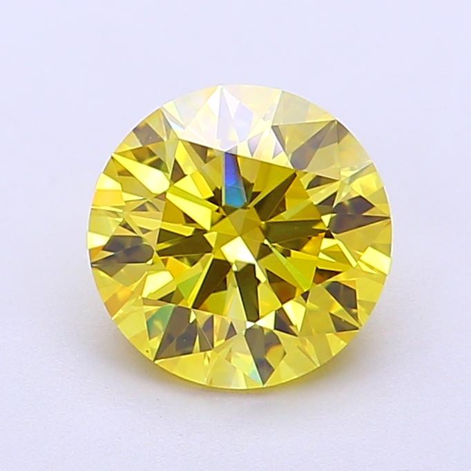 1.65 Ct. Fancy Vivid Yellow Round Lab Grown Diamond