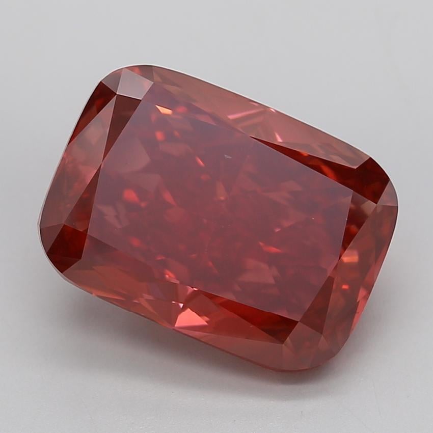 10.63 Ct. Fancy Vivid  Red Cushion Lab Grown Diamond