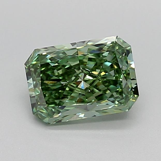 1.41 Ct. Fancy Vivid  Green Radiant Lab Grown Diamond