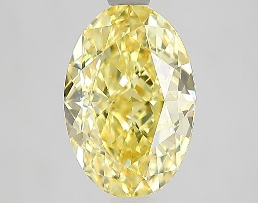 2.08 Ct. Fancy Intense  Yellow Oval Lab Grown Diamond
