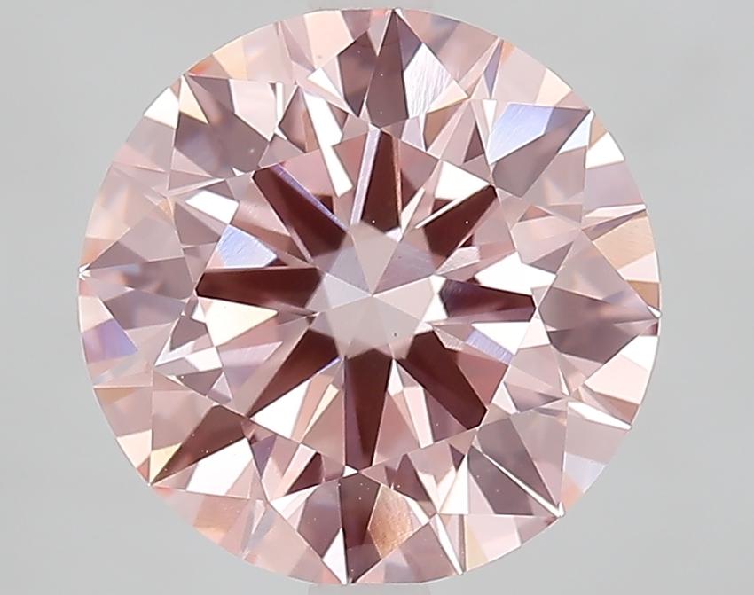 4.07 Ct. Fancy Vivid Pink Round Lab Grown Diamond