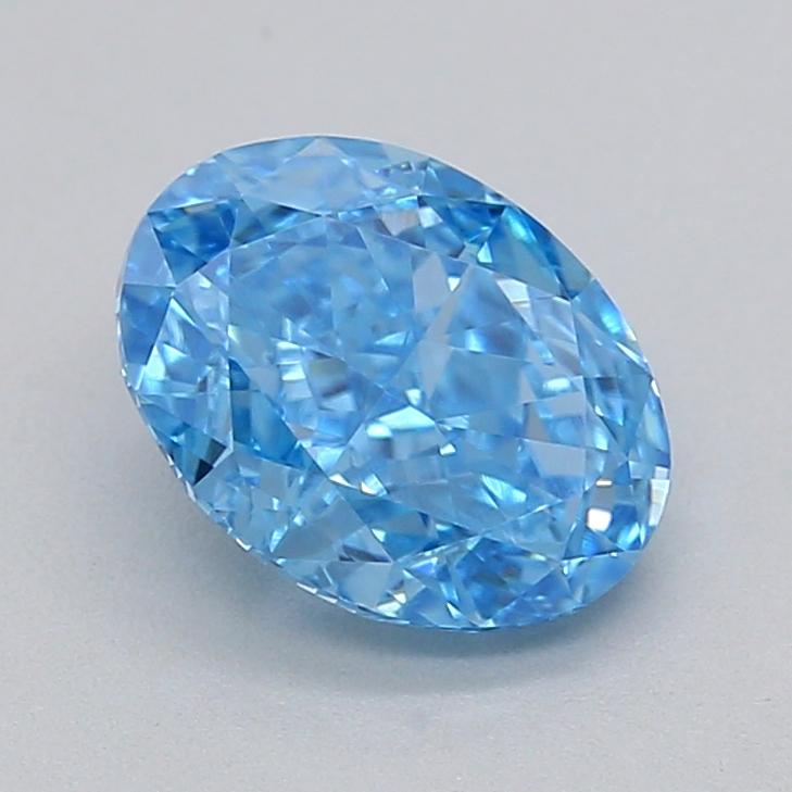 1.03 Ct. Fancy Vivid  Blue Oval Lab Grown Diamond