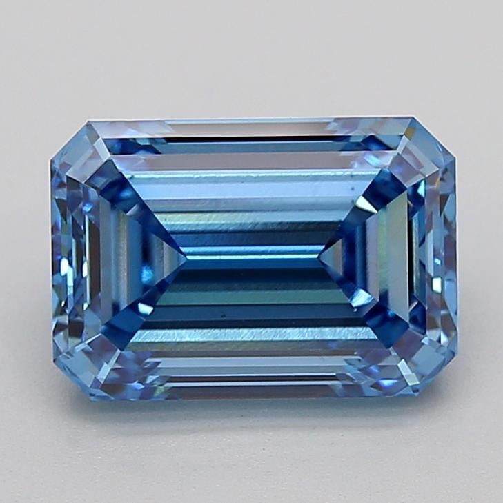 4.05 Ct. Fancy Vivid  Blue Emerald Lab Grown Diamond