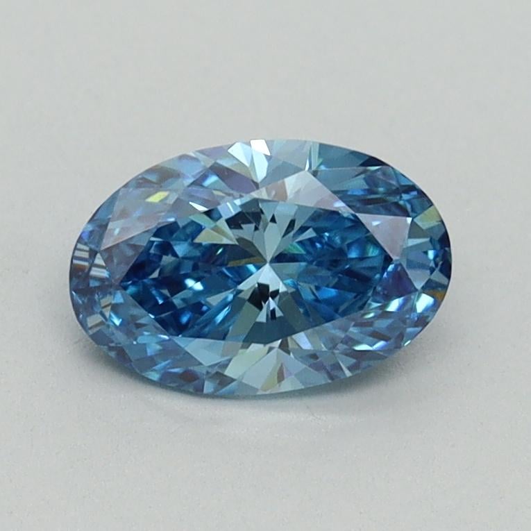0.76 Ct. Fancy Vivid Blue Oval Lab Grown Diamond