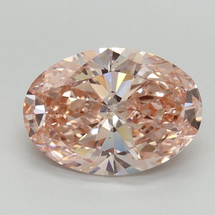 3.01 Ct. Fancy Vivid Pink Oval Lab Grown Diamond