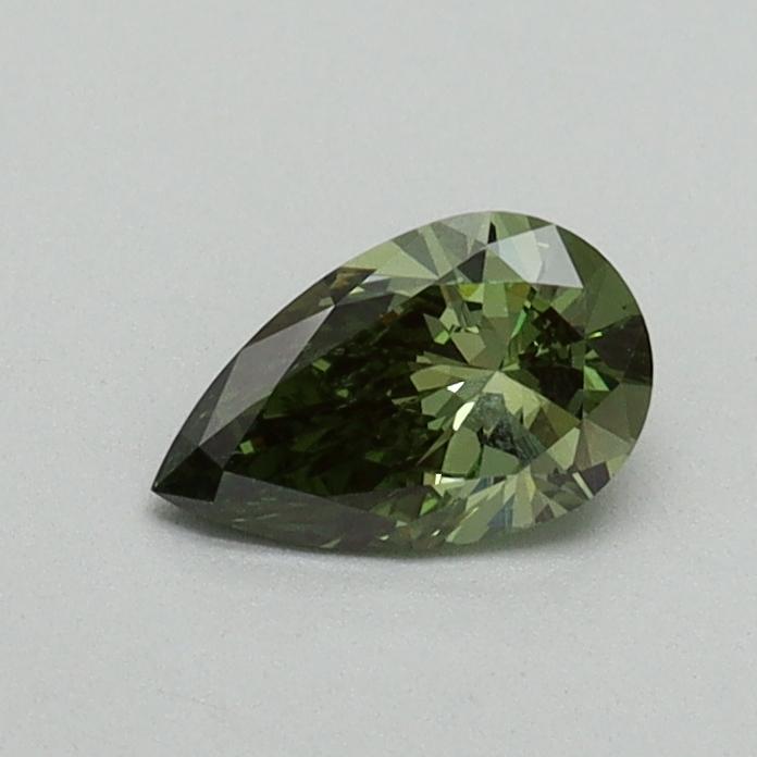 0.35 Ct. Fancy Vivid Green Pear Lab Grown Diamond
