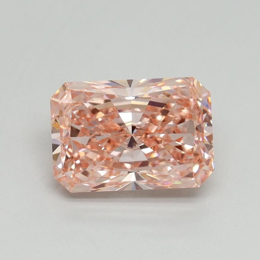 3.05 Ct. Fancy Vivid Pink Radiant Lab Grown Diamond
