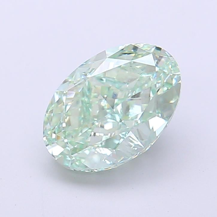 2.04 Ct. Fancy Vivid  Green Oval Lab Grown Diamond