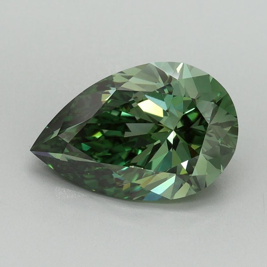 2.50 Ct. Fancy Vivid Green Pear Lab Grown Diamond