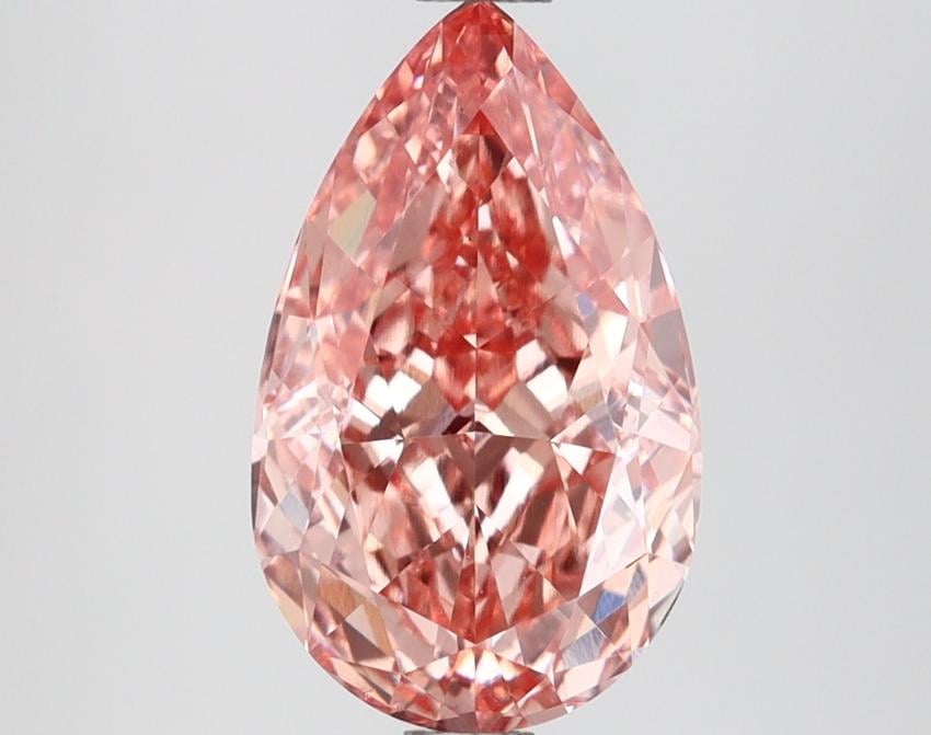 2.51 Ct. Fancy Vivid Pink Pear Lab Grown Diamond