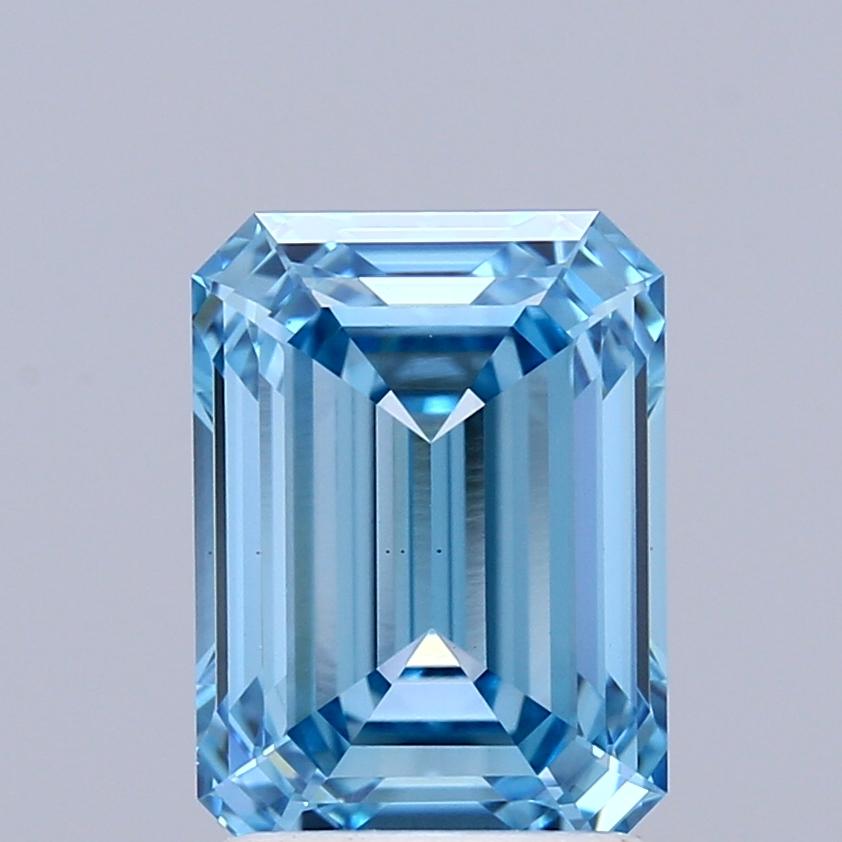 1.91 Ct. Fancy Vivid  Blue Emerald Lab Grown Diamond