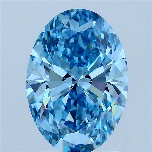 2.03 Ct. Fancy Blue Oval Lab Grown Diamond