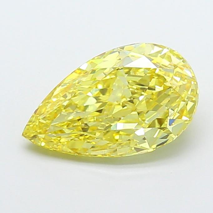 4.18 Ct. Fancy Intense Yellow Pear Lab Grown Diamond